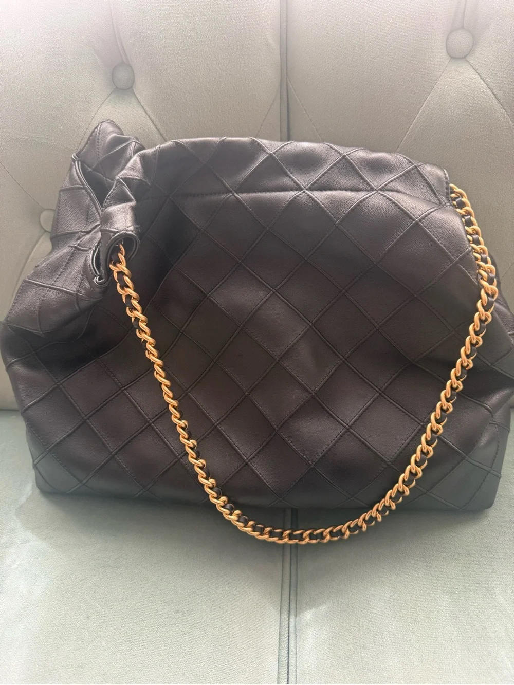 Tory Burch Fleming Quilted Leather Hobo Bag